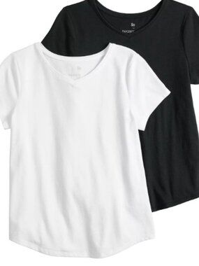 NWT SO Black V Neck Tees- Basic Short Sleeve 2 pack Girls M(8)